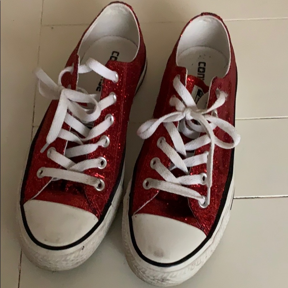 Converse All Stars- Red Sparkle